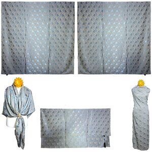 NWT Double Sided Silk Scarf 52"x52" Large Square Shawl Wrap 3008